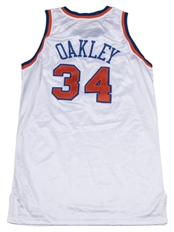 1992-93 Charles Oakley Game Used & Signed New York Knicks Home Jersey (PSA/DNA) 
